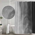 thumbnail image 3 of Black Grey Ombre Bathroom Shower Curtains with Hooks, Coastal Beach Modern Abstract Waterproof Fabric Washable Shower Curtain for Home Hotel Bathtub Decor 60x72 Inch, 3 of 9