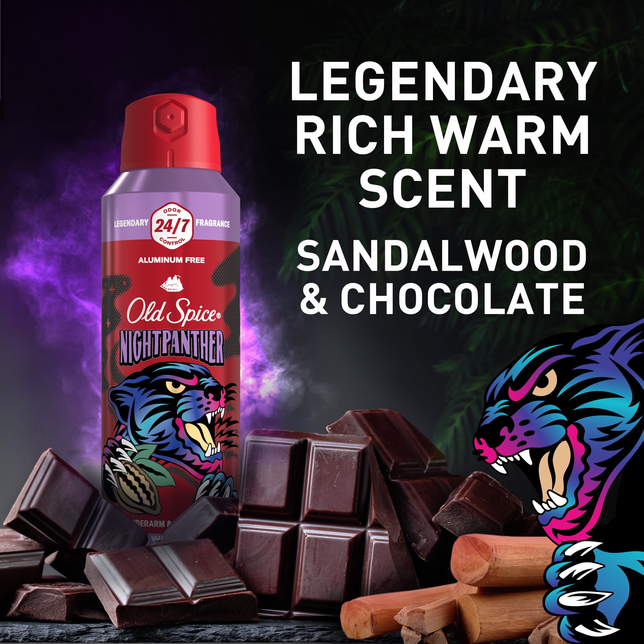 Old Spice NightPanther Body Spray for Men, 5.1 oz