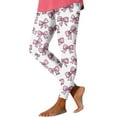 thumbnail image 2 of VgaVtl Plus Size Leggings for Women Workout High Waist Pants for Women Slim-Leg Casual Skinny Elastic Waist Bow Print Pants,M, 2 of 4