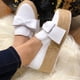 thumbnail image 5 of Zapatos de moda de bizcocho con nudo de mariposa Asakuchi informales de color sólido para mujer Wmkox8yii  FOPL1383, 5 of 7