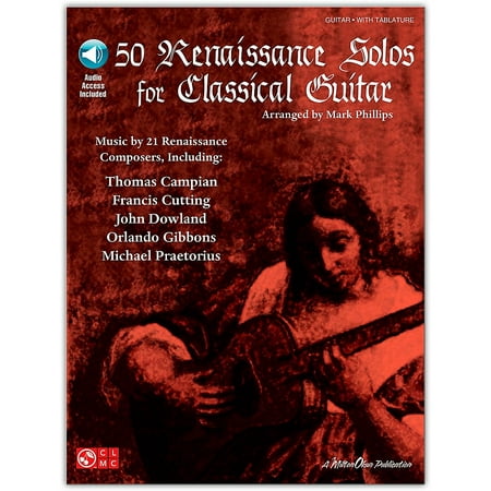 Cherry Lane 50 Renaissance Solos for Classical Guitar Tab Book/Online