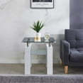 thumbnail image 3 of Clear Glass Top Side Table, 24"x24"x24", Modern Home Decor, 3 of 6