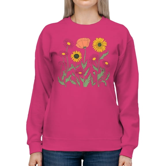 Floral Graphic Art Women's Sweatshirt