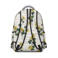 thumbnail image 3 of Sunflower and Plank White Pattern Backpack for School, Cute School Bag with Adjustable Shoulder Straps and Padded Back, 15.3"x11"x7.1", 3 of 5