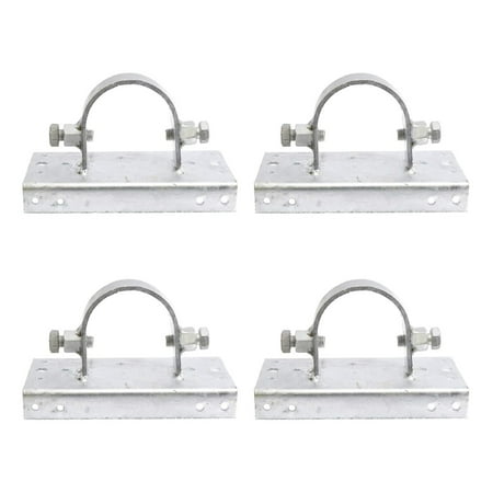 

Chain Fence 2 1/2 [2 3/8 OD] x 6 Wood to Steel Post Adapters | Adapter Brackets | Wood Fence Steel Post Bracket (Pack of 4)