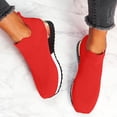 thumbnail image 5 of longantii Orthopedic Sandals for Women Wide Width Tennis Shoes Slip On Fashion Hollow Sneakers Non Slip Mesh Casual Shoes Red, 5 of 5