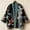 2, variant on Women's Haori Kimono Shrug, Cotton Printed Open Front Short Cardigan, Oriental Art Casual 3/4 Sleeve Outerwear