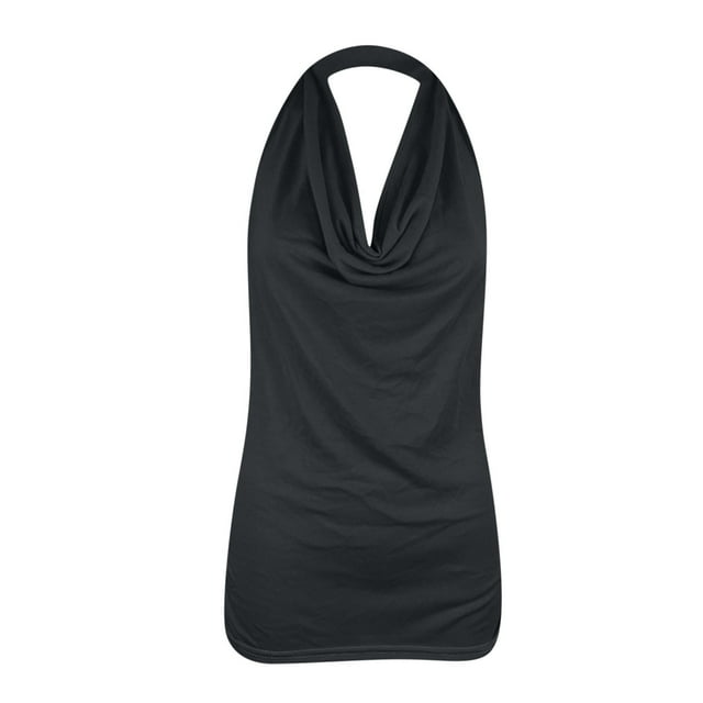 FAIWAD Débardeur d'Été Sans Manches pour Femme, Décontracté, Col en V, Plissé, Léger, Dos Nu