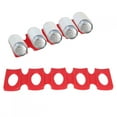 thumbnail image 4 of Qiilu Rack Holder Mat, Wine Bottle Mat,Red Silicone Fridge Can Beer Wine Bottle Rack Holder Mat Stacking Tidy Tool Kitchen Gadgets, 4 of 6