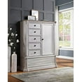 thumbnail image 4 of Acme York Shire Armoire in Antique White & Dark Charcoal, 4 of 4