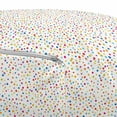 thumbnail image 3 of Colorful Pouf Cover with Zipper, Dotted Pattern with Rainbow Colors on Off White Background Carnival Theme, Soft Decorative Fabric Unstuffed Case, 30" W X 17.3" L, Multicolor, by Ambesonne, 3 of 5