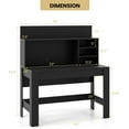 thumbnail image 7 of Topbuy 48" Computer Desk with Bookshelf Home Office Writing Desk with Anti-Tipping Kits & Cable Management Hole Black, 7 of 7