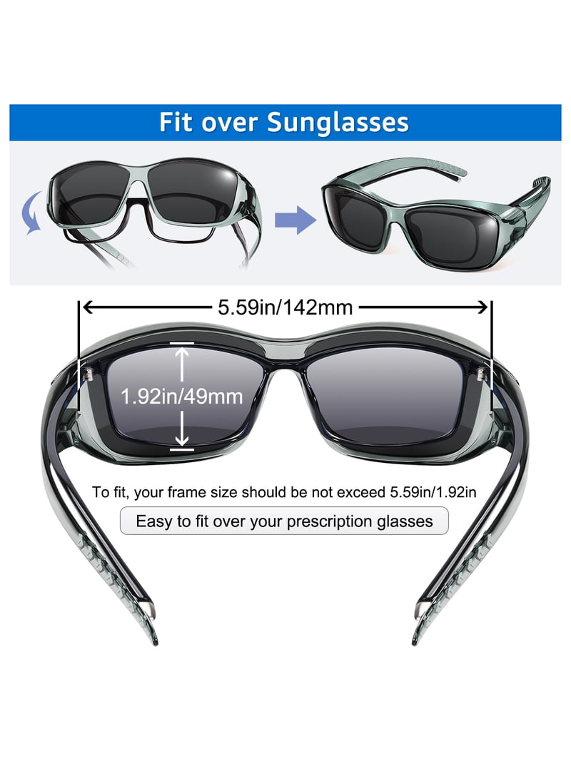 TINHAO Polarized Fit Over Sunglasses, Wrap Around UV400  display picture 1