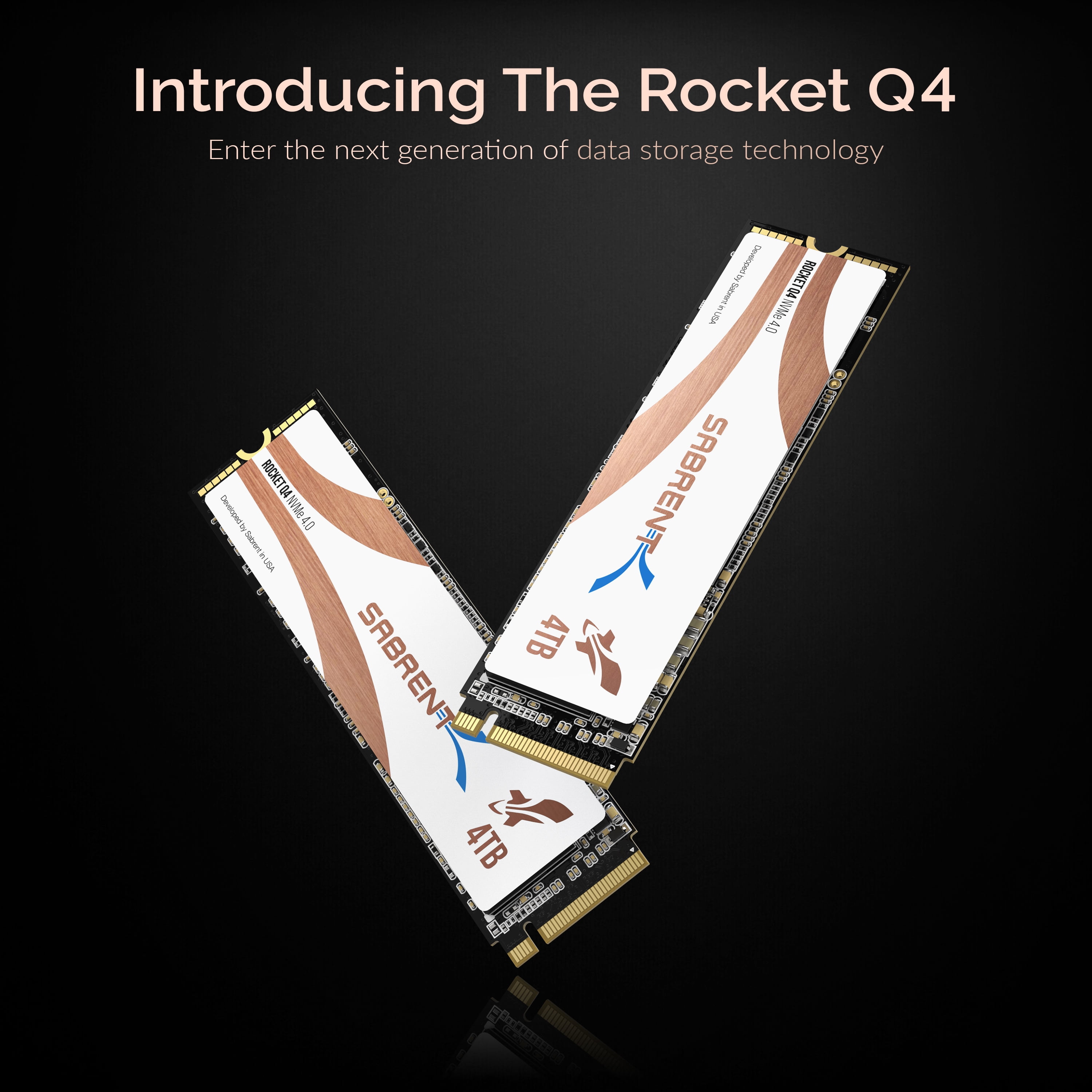 内蔵型SSD Sabrent Rocket Q4 SSD NVMe PCIe 4.0 4TB Sabrent Rocket Q4 SB-RKTQ4-HTSS-4TB 4 TB Solid State Drive, M.2