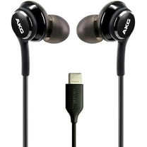 Freedomtech Earbuds Earphones Wired Compatible with Galaxy Note 10 Type-C with Mic and Remote Control (Black)
