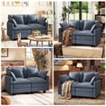 thumbnail image 6 of BedLuxury 57'' Loveseat Sofa for Small Spaces,Cozy Cloud Couch with Deep Seats for Living Room & Corner Decor,Blue, 6 of 7