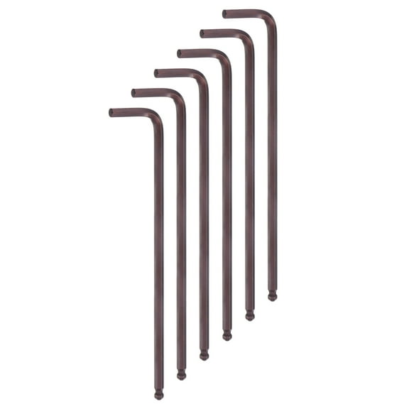 6pcs Ball End Hex Key Wrench 5mm L-Shape Extra Long Arm Metric Wrenches, Red