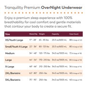 Tranquility Premium OverNight Disposable Underwear Pull On with Tear Away Seams 3X-Large, 2119, 65, 10 Ct