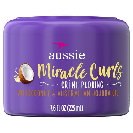 For Curly Hair - Aussie Paraben-Free Miracle Curls Cream Pudding w/ Coconut, 7.6 fl (Best Curly Hair Vendor On Aliexpress)