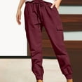 thumbnail image 2 of Bovemsi Cargo Pants Women Fashion Solid Color Overalls Pocket Trousers Casual Travel Pants, 2 of 9