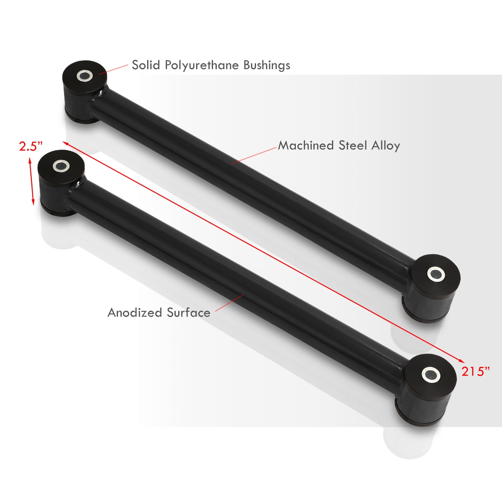AJP Distributors Rear Lower Suspension Control Arms Kit Black Compatible/Replacement For Chevrolet Chevy Camaro Pontiac Firebird F-Body 82 83 84 85 86 87 88 89 90 91 92 93 94 95 96 97 98 99 00 01 02