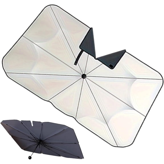 Car Sun Shade Windshield, 55x31 Inch Foldable Non-Slip Cover for Heat Protection