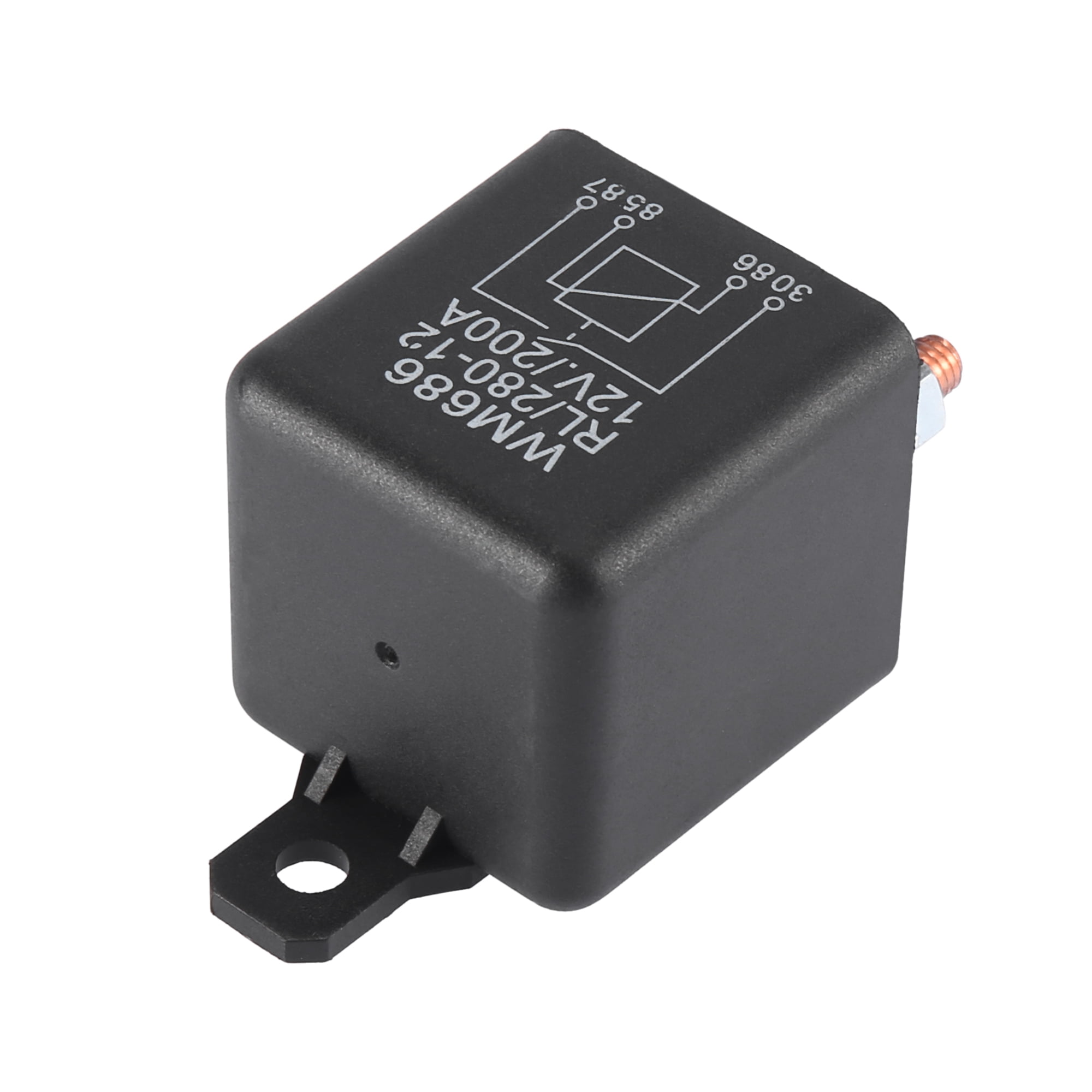 1 Set WM686 DC 12V 200A Car Boat Universal Charge Relay Switch Power with Terminal Connector Black