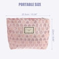 thumbnail image 2 of Floral Makeup Bag Zipper Flower Cosmetic Pouch Aesthetic Women Cosmetic Bags Coin Purse for Brushes Pink, 2 of 6