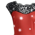 thumbnail image 3 of Christmas Dress for Women Fashion Women Vintage Christmas Print Sleeveless Swing Xmas Party Dress, 3 of 3