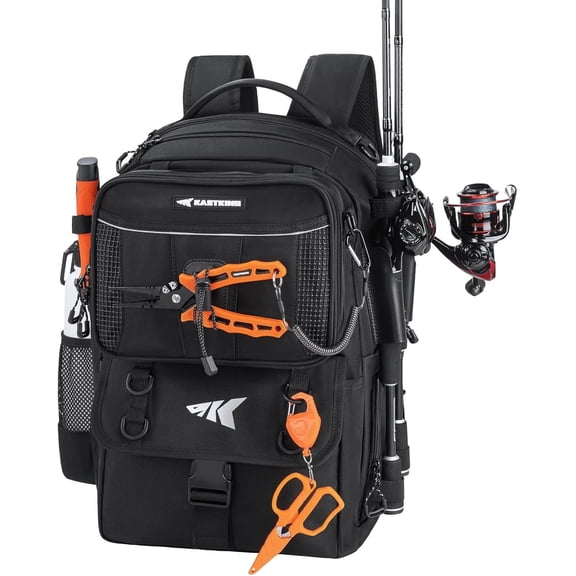 KastKing  50L Fishing Tackle Backpack,2 Rod Holders Storage Fishing Gear and Equipment-BaitSpace