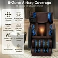 thumbnail image 3 of Zero Gravity Full Body Massage Chair, Waist and Calf Heating, Foot Roller, 7" LCD, APP, Airbags and Bluetooth Speaker-Brown, 3 of 10