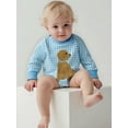 thumbnail image 4 of BemeyourBBs Baby Boy Romper Long Sleeve Round Neck Dog Embroidery Bodysuit, 4 of 6