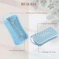 thumbnail image 2 of Unique Bargains Silicone Body Scrubber 2 in 1 Body Brush Hair Scalp Massager Body Scrubbers for Use in Shower Blue, 2 of 7