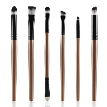 Gold Cosmetic Brush - Women's Cosmetic Makeup Brush Lip Makeup Brush Eyeshadow Brush 6PCS