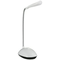 ibasenice White Battery Powered Desk Lamp LED Desktop Light Portable for Reading and Study