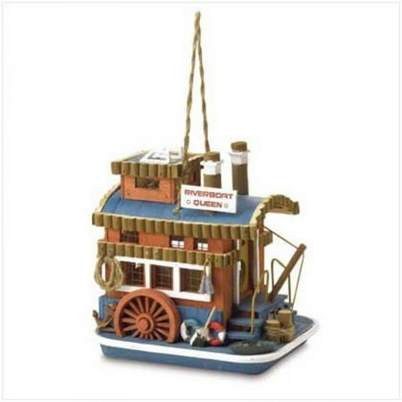 Gifts & Decor Riverboat Queen Outdoor Wooden Bird House/Feeder