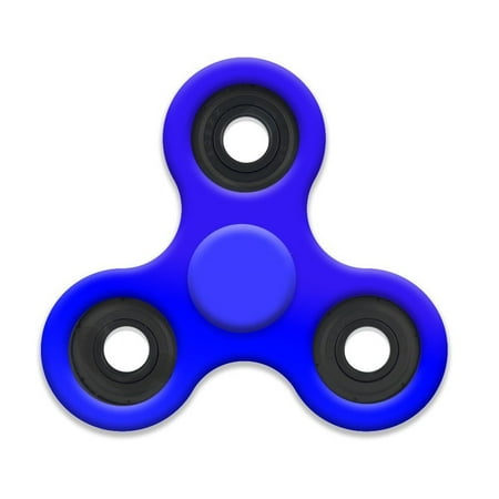 Tri Fidget Hand Spinner Squad ( Tops Trenz Blue )High Speed & Longest Spin Time Toy Stress Reducer Ball Bearing High Speed Spinners - May help with ADD, ADHD, Anxiety, and Autism Adult Children