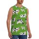 thumbnail image 2 of Balery Cows With Calfs Green Camisetas sin mangas para hombre, absorbe la humedad y protege contra el mal olor.-XX-Large, 2 of 7