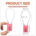 thumbnail image 2 of Uxcell Digit Cable Combination Steel Rope for Gym Bikes Cabinets Wardrobes 7.9" Pink, 2 of 7