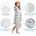 thumbnail image 7 of Monochrome Controllers Games Icons White Pattern Hooded Bath Towel，50"x30" for Ages 3 To 12 Kids, Quick Dry Lightweight Soft Microfiber Hood Beach Towel Cover Up for Kids, 7 of 7