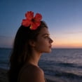 thumbnail image 6 of Flower Hair Accessories for Women, Artificial Floral Girls Hair Accessories for Beach Wedding Party, Summer Bloom Hair for Bridal Shower, Tropical Flower Ponytail Holder for Daily Wear,C, 6 of 6