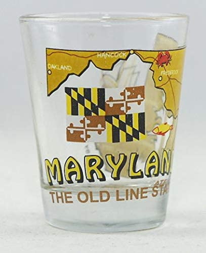 Maryland The Old Line State All-American Collection Shot Glass - 2.25" Tall Souvenir