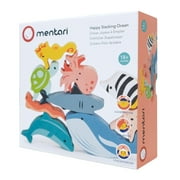 Mentari Toys - Happy Stacking Ocean - with Drawstring Bag for Easy Storage - Age 18M+