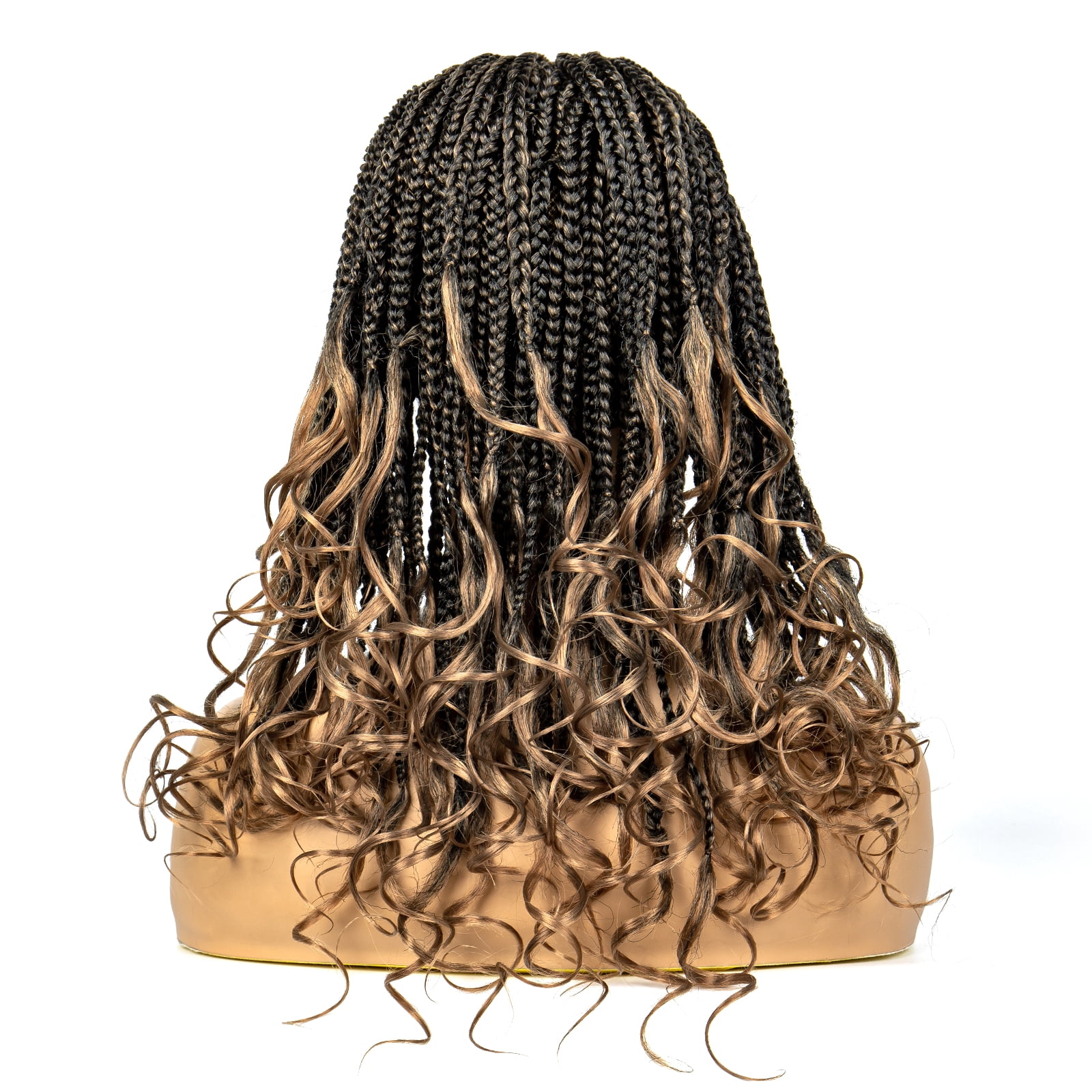 Braided Wigs for Black Women Synthetic Lace Front Wigs Square Knotless Box Braided Wigs Lightweight Cornrow Braid Braiding Hair Wigs 18 inches (1B/27 Color)