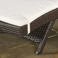 thumbnail image 5 of 2 Pieces Outdoor Chaise Lounge Cushion  (Without Chaise Lounge) ,Lounge Chair Cushion with Water-Resistant Fabric and Side Ties, Patio Cushions for Backyard, Deck, Poolside and Beach,White, 5 of 6