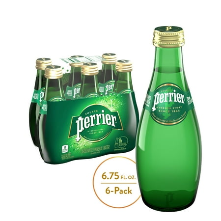 Perrier Carbonated Mineral Water, 6pk-6.75 fl oz. Glass Bottle