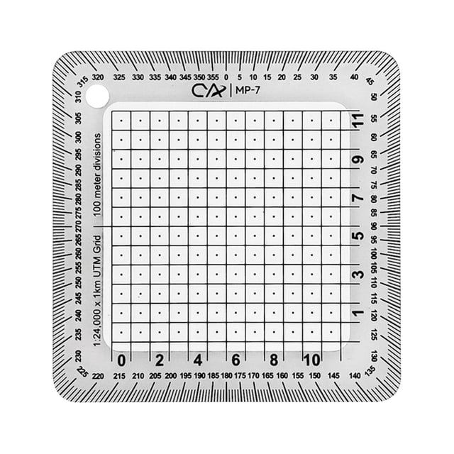 Pocket Grid Maptool mayimx Lectura de Transparente 1/24,000 Acrílico Transportador Educativo