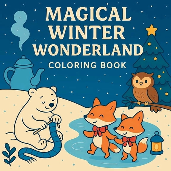 Magical Winter Wonderland - Coloring Book, (Paperback)