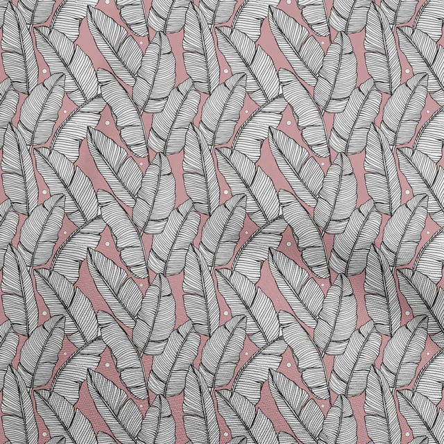 oneOone Polyester Spandex Rose Pink Fabric Tropical Fabric For Sewing Printed Craft Fabric By The Yard 56 Inch Wide-YA