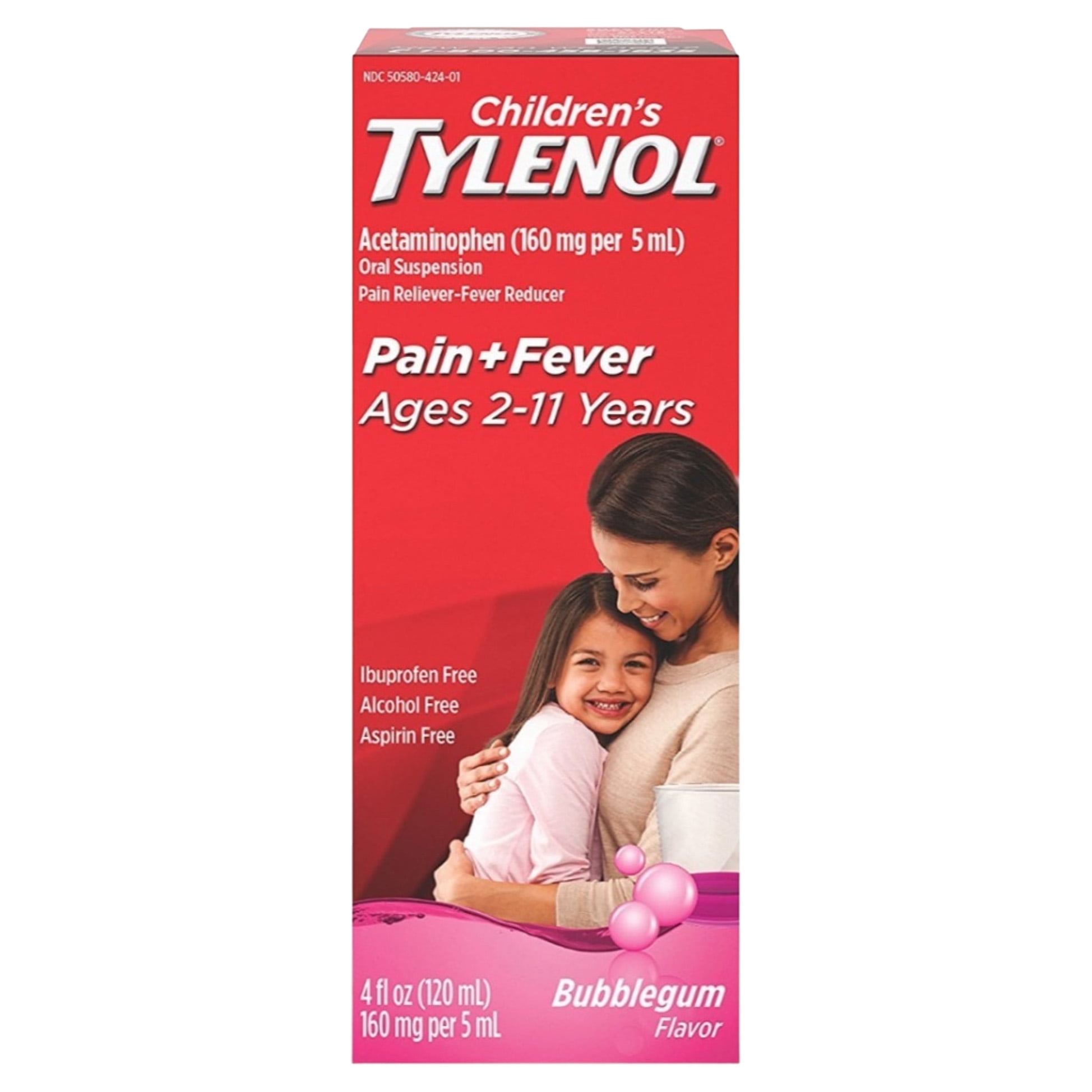 3 Pack - TYLENOL Children’s Oral Suspension, Bubblegum 4 oz
